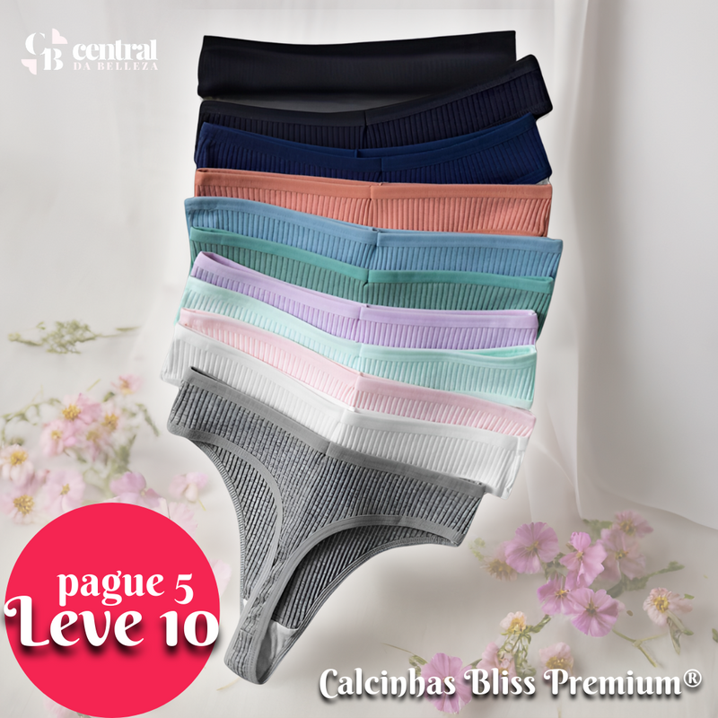 [Promoção Relâmpago - Pague 5 Leve 10] Calcinhas Bliss Premium® - FRETE GRÁTIS