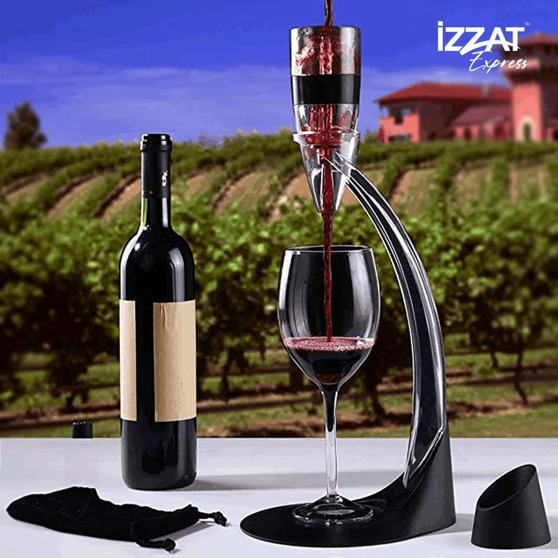 Dispensador e Aerador De Vinho Mágico Tazzi™ - Aerador + Base + Suporte + Filtro - Use Future