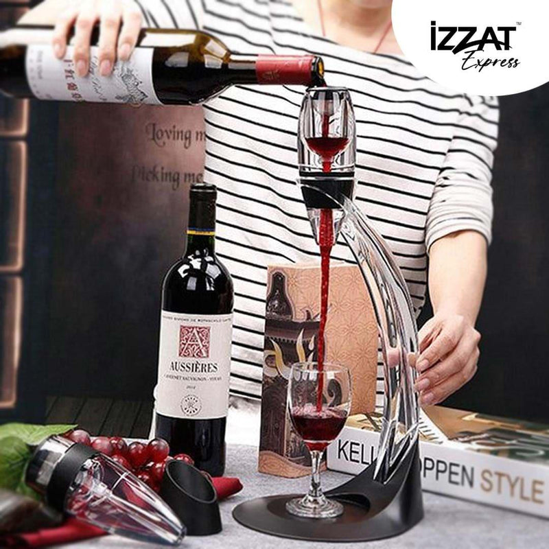 Dispensador e Aerador De Vinho Mágico Tazzi™ - Aerador + Base + Suporte + Filtro - Use Future