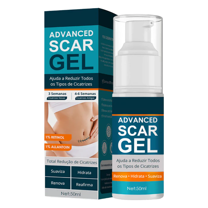 Gel Scar® 100% Advanced Gel - Para todos os Tipos de Cicatrizazes (cesariana, abdominoplastia, cicatrizes antigas, queloides, estrias, queimaduras)