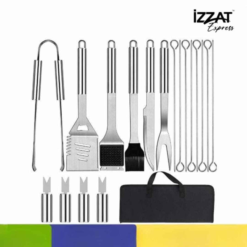 Kit 18 Peças - Ferramentas para Churrasco Tazzi™ - Use Future