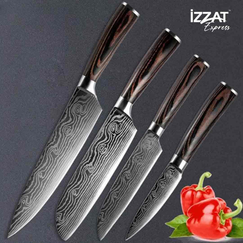 Kit Facas para Cozinha Profissional Aço Inoxidável Tazzi™ - Use Future