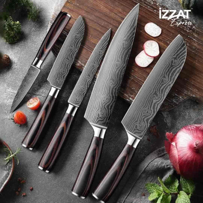 Kit Facas para Cozinha Profissional Aço Inoxidável Tazzi™ - Use Future