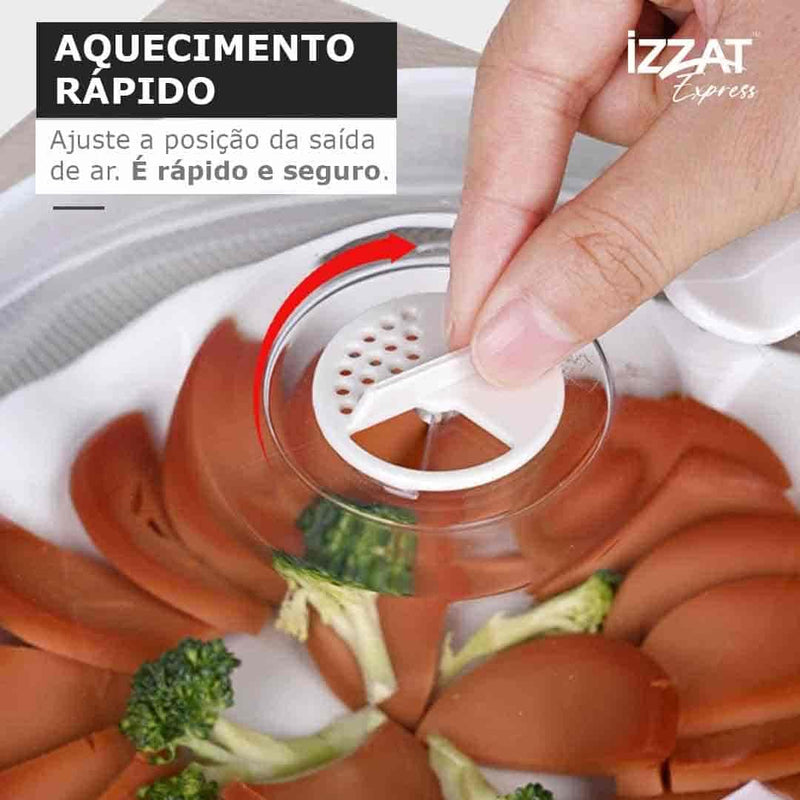 Tampa Alimentos Microondas - Anti Sujeiras Tazzi™ - Use Future